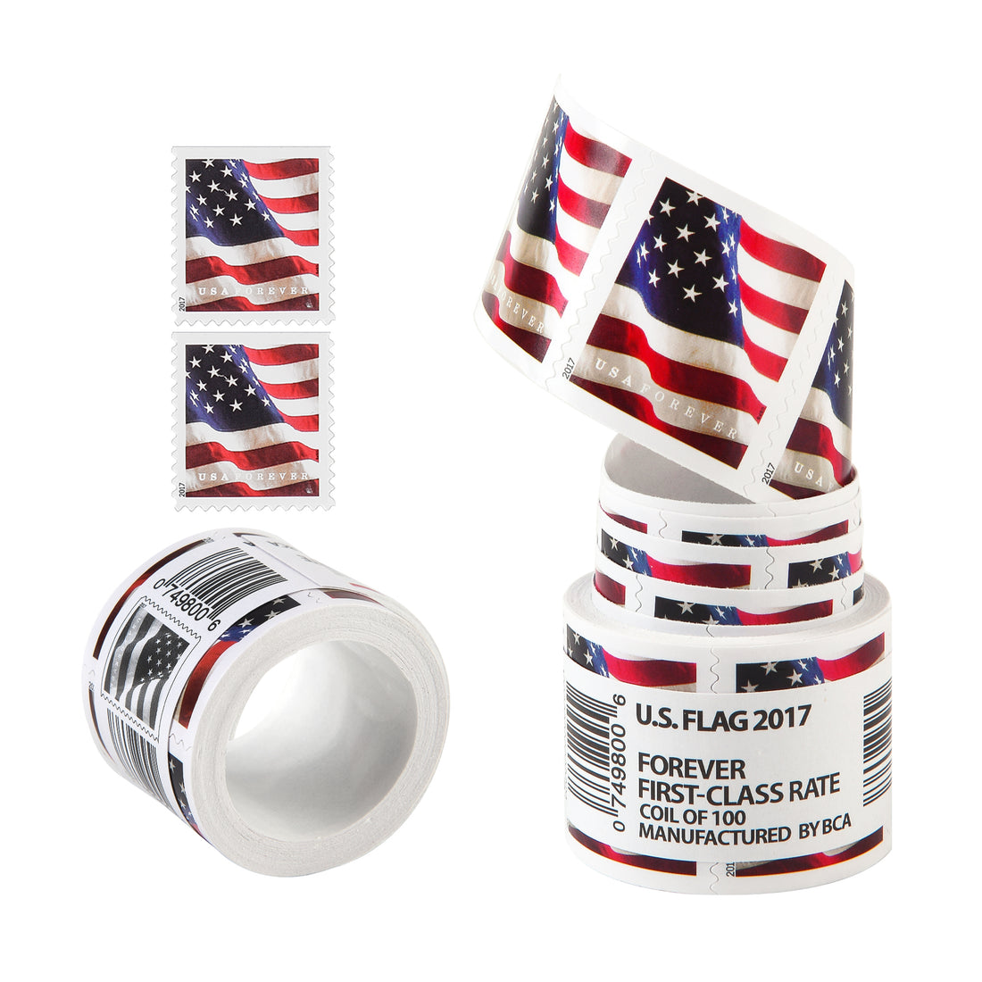 Multiple Forever Flags 2017 US Flags Forever Stamps – STAMPS.DEALS