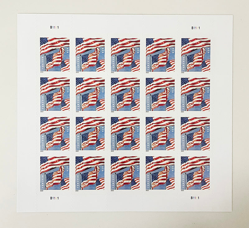 2022 US Flags Sheets / Rolls Forever Stamps STAMPS.DEALS